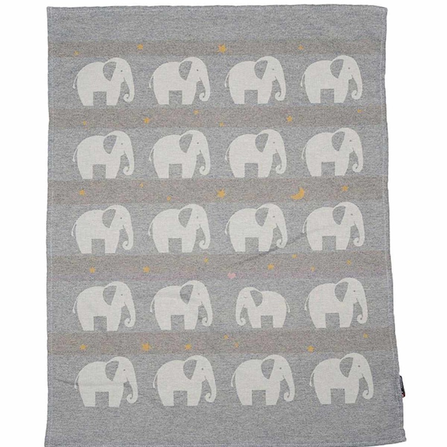 Bedding + Decor David Fussenegger Baby Blankets | Lima Elephants Allover