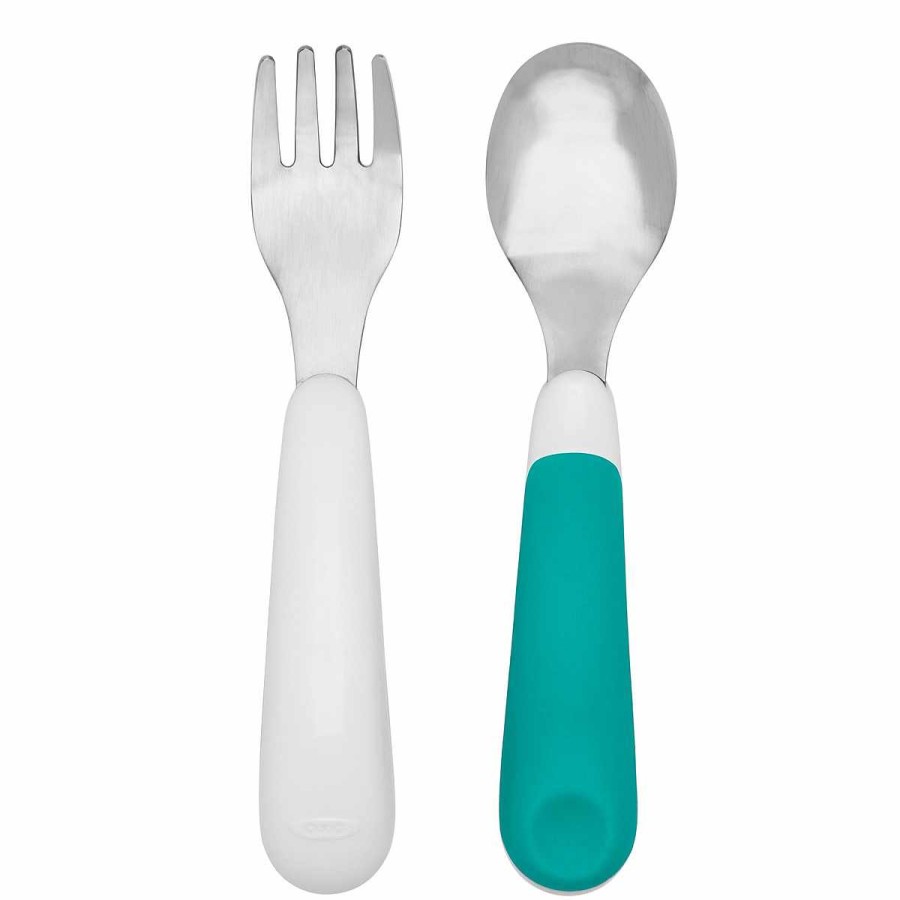 Feeding Oxo Tot Utensils | On The Go Fork & Spoon W/ Travel Case