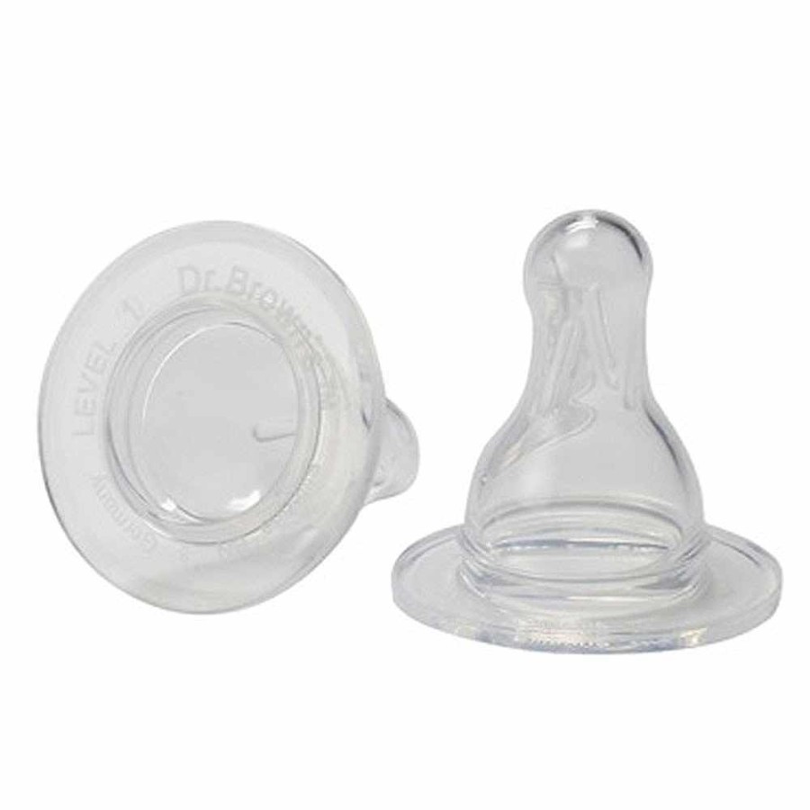 Feeding Dr. Brown's Nipples + Accessories | Level 1 Silicone Nipple