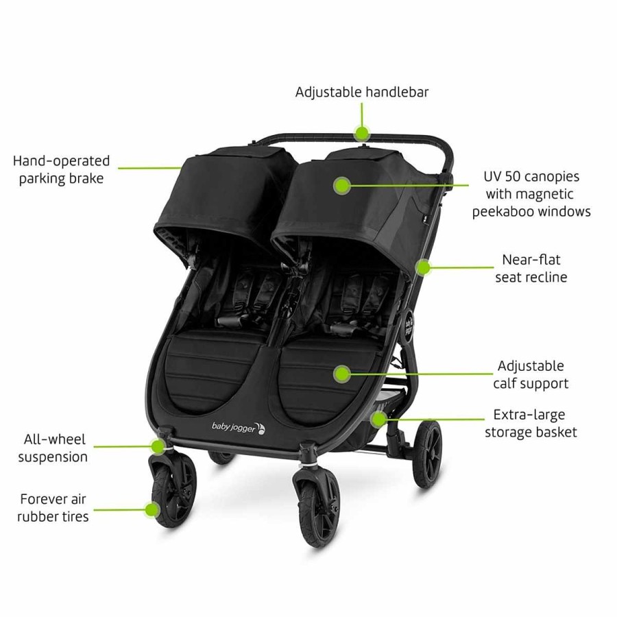 Gear Baby Jogger Double Strollers | City Mini Gt2 Double Stroller Jet