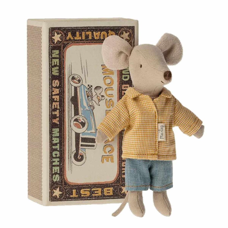 Toys + Gifts Maileg | Big Brother Mouse In Matchbox