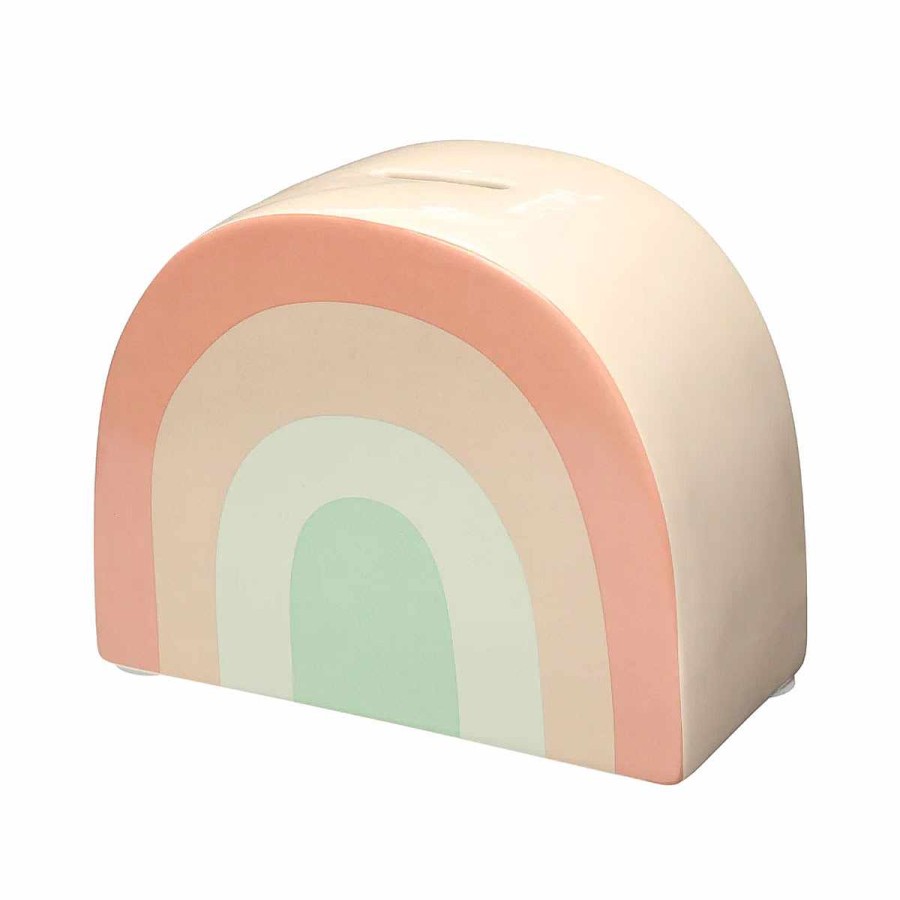 Toys + Gifts Pearhead Piggy Banks | Ceramic Rainbow Bank