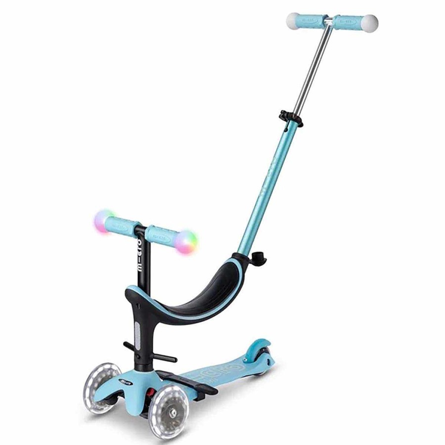 Toys + Gifts Micro Scooters Wheely Toys | Mini2Grow Deluxe Magic Led Scooter Blue