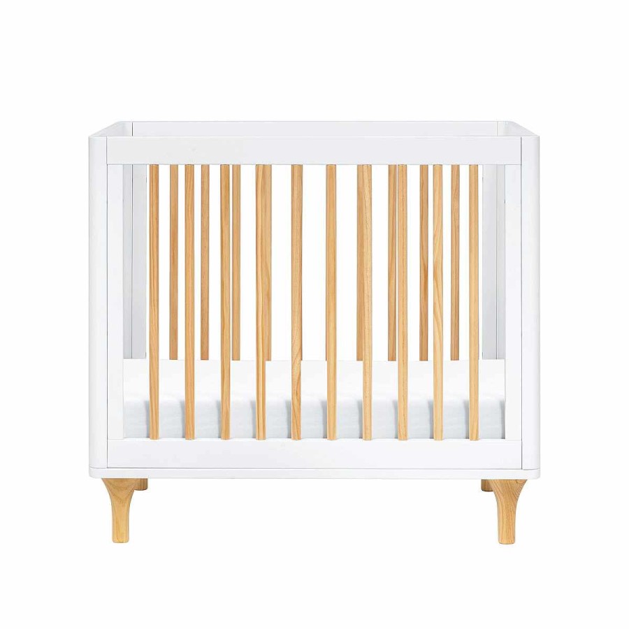 Furniture Babyletto Mini Cribs | Lolly 4-In-1 Mini Crib White/Natural