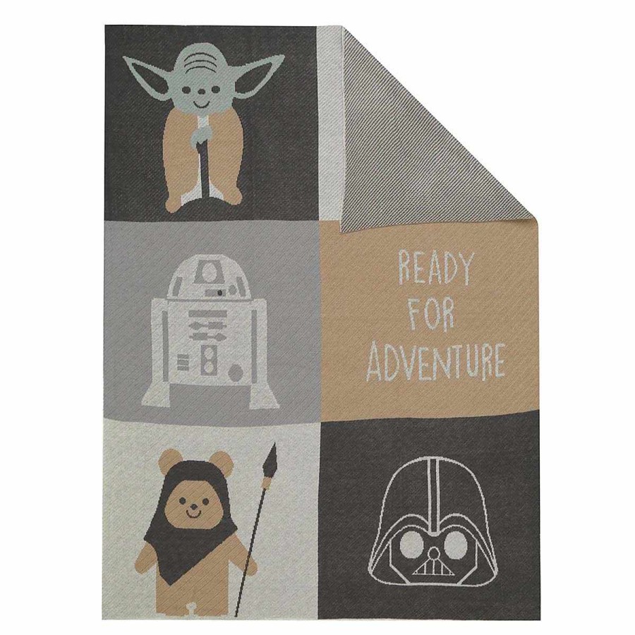 Bedding + Decor Lambs & Ivy Baby Blankets | Star Wars The Force Patchwork Knit Blanket