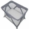 Bedding + Decor Kushies Travel Crib Sheets | Light Waterproof Play Pen Cover Grey