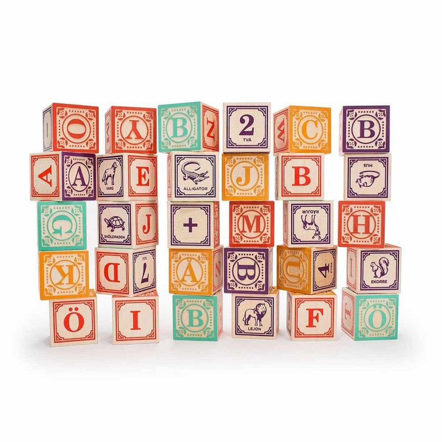 Toys + Gifts Uncle Goose Wood Building Blocks | Swedish Abc Blocks