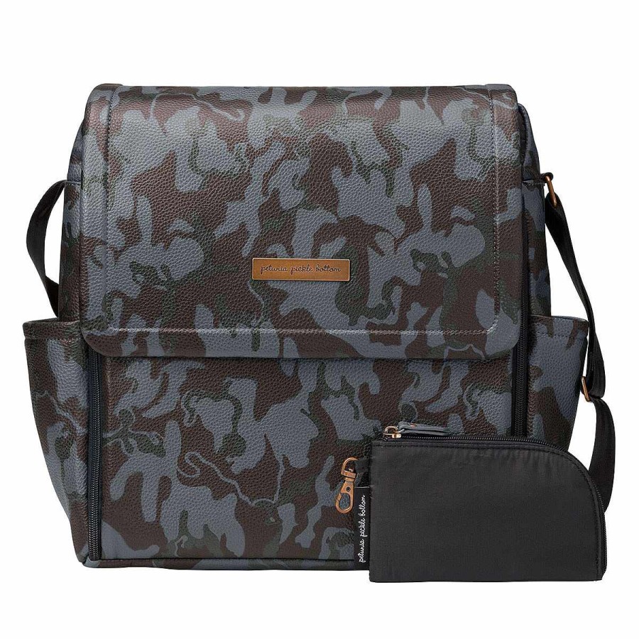 Gear Petunia Pickle Bottom Diaper Bag Backpacks | Boxy Backpack - Camo Leatherette