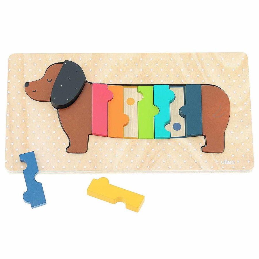 Toys + Gifts Vilac Kids Puzzles | Andy Westface Dog Wooden Puzzle