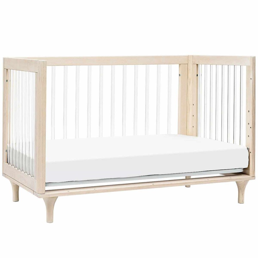 Furniture Babyletto Featured Cribs | Lolly 3-In-1 Acrylic Crib Washed Natural/Acrylic