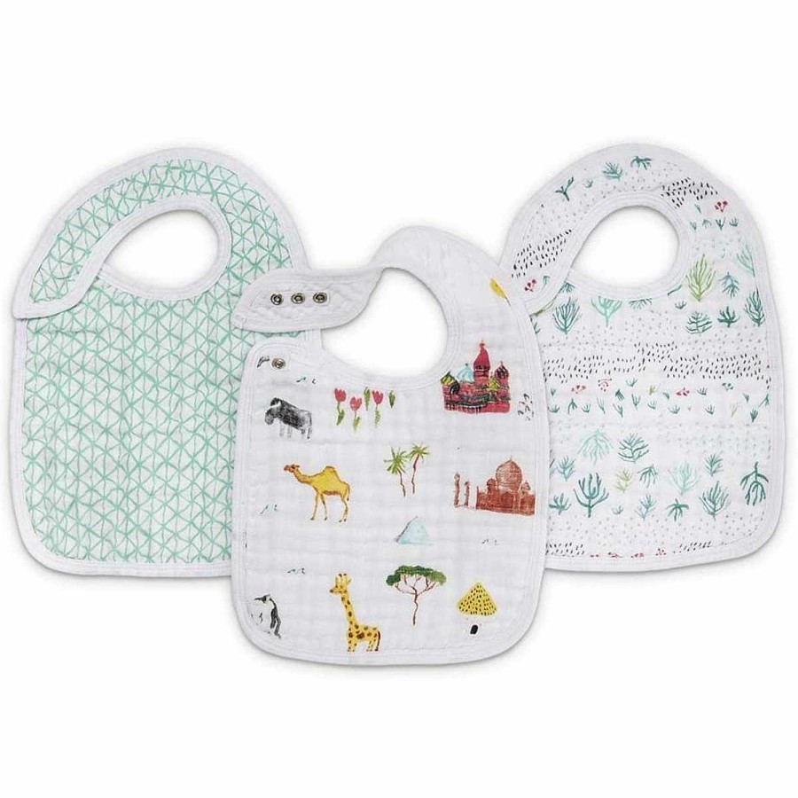 Feeding aden + anais Muslin Bibs | Classic Snap Bibs