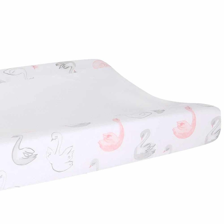 Bedding + Decor Lambs & Ivy Changing Pad Covers | Swan Princess Changing Pad Cover