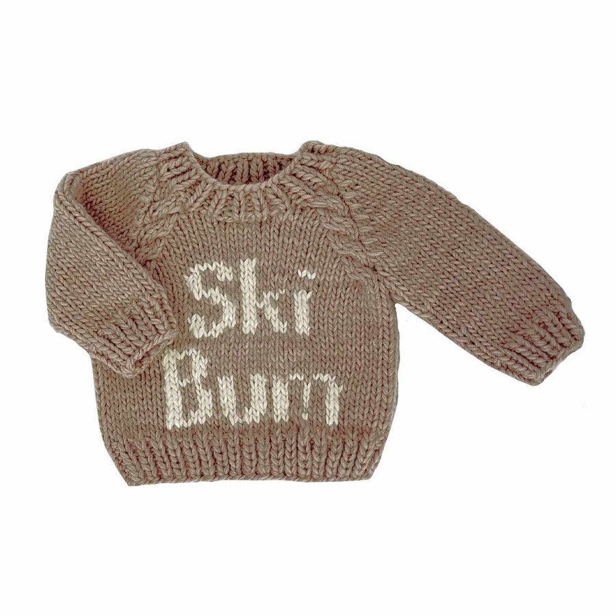 Apparel + Shoes Huggalugs Sweaters + Jackets | Ski Bum Crew Neck Sweater Pebble