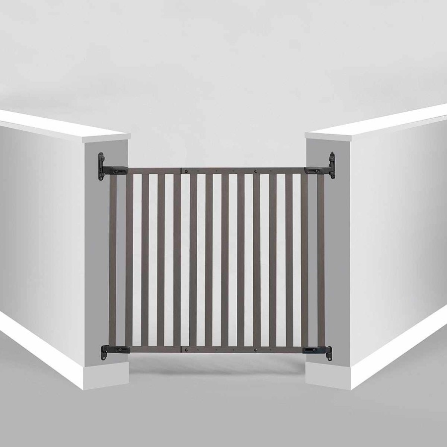 Health + Safety KidCo Safety Gates + Accessories | Bamboo Angle Mount Wood Safeway - Grey