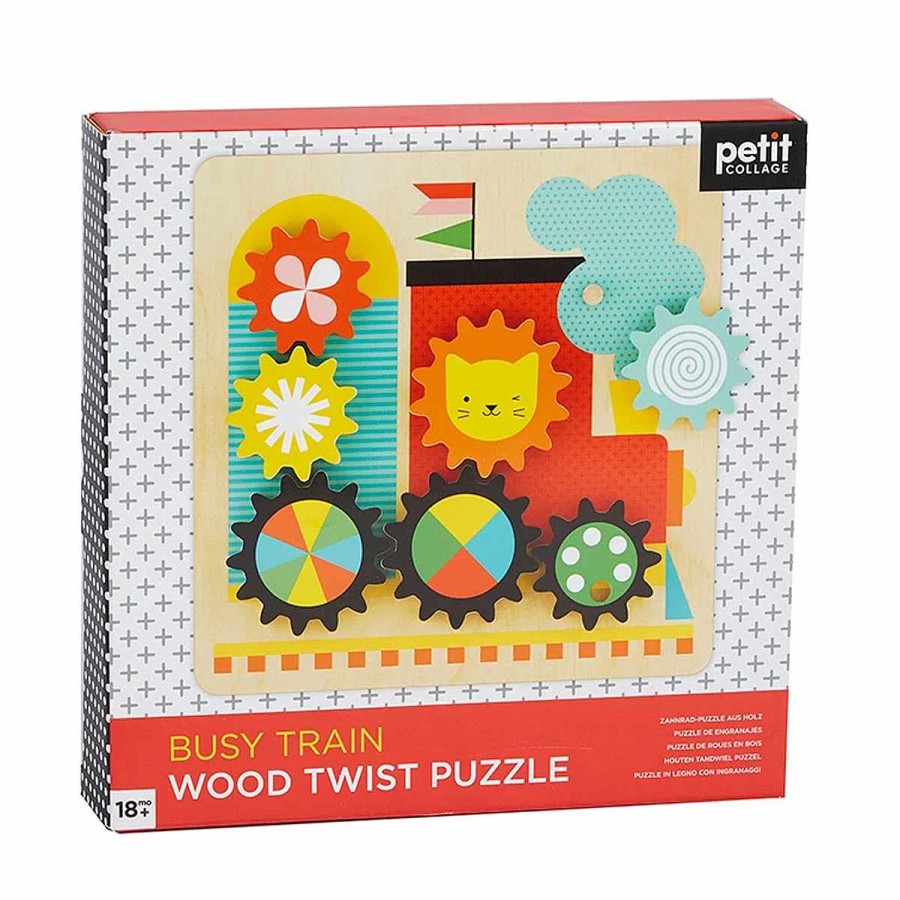 Toys + Gifts Petit Collage Kids Puzzles | Wooden Twist Puzzle