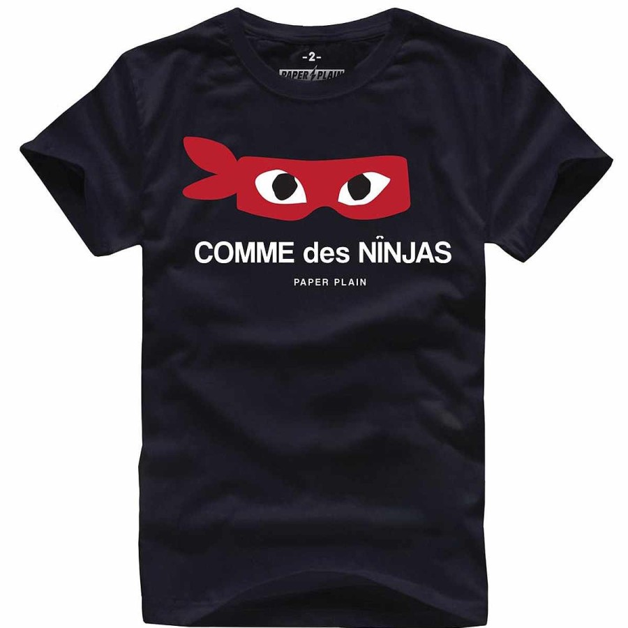 Apparel + Shoes Paper Plain Tops + Tees | Comme Des Ninja Tee 2.0 Black