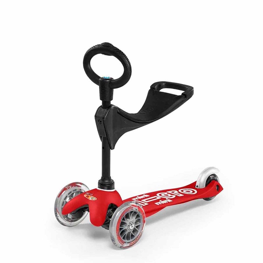 Toys + Gifts Micro Scooters Wheely Toys | Mini 3In1 Deluxe Scooter Red