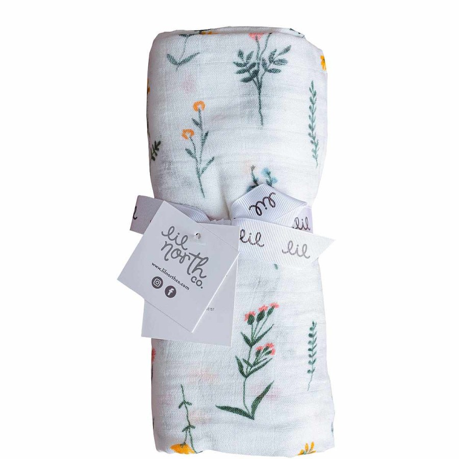 Bedding + Decor Lil North Co. Swaddle + Receiving Blankets | Bamboo Muslin Swaddle