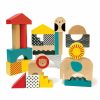 Toys + Gifts Petit Collage Wood Building Blocks | Wooden Blocks Animal Town