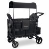 Gear WonderFold Double Strollers | W2 Elite Double Stroller Wagon Volcanic Black