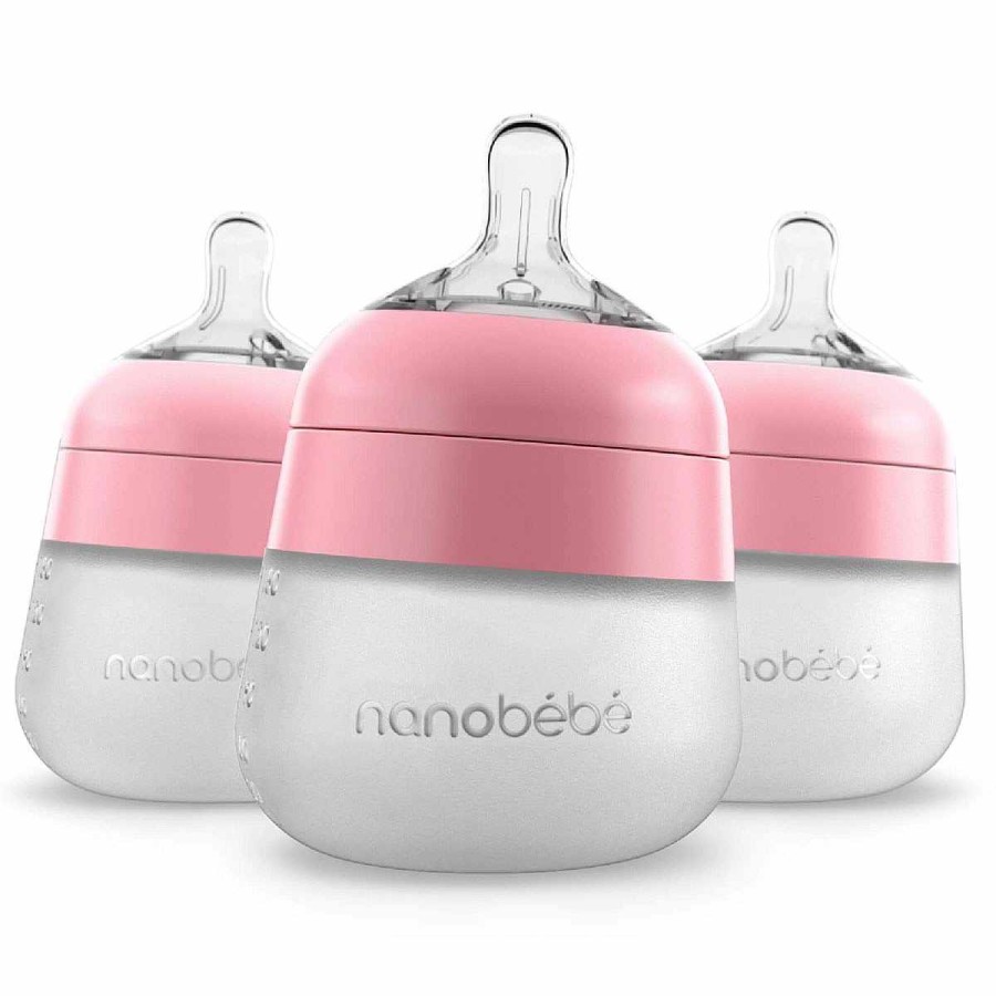 Feeding Nanobebe Baby Bottles | Silicone Bottles 5Oz