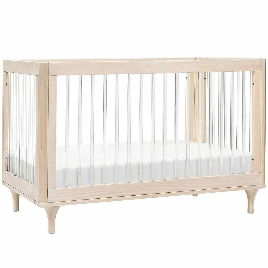 Furniture Babyletto Featured Cribs | Lolly 3-In-1 Acrylic Crib Washed Natural/Acrylic