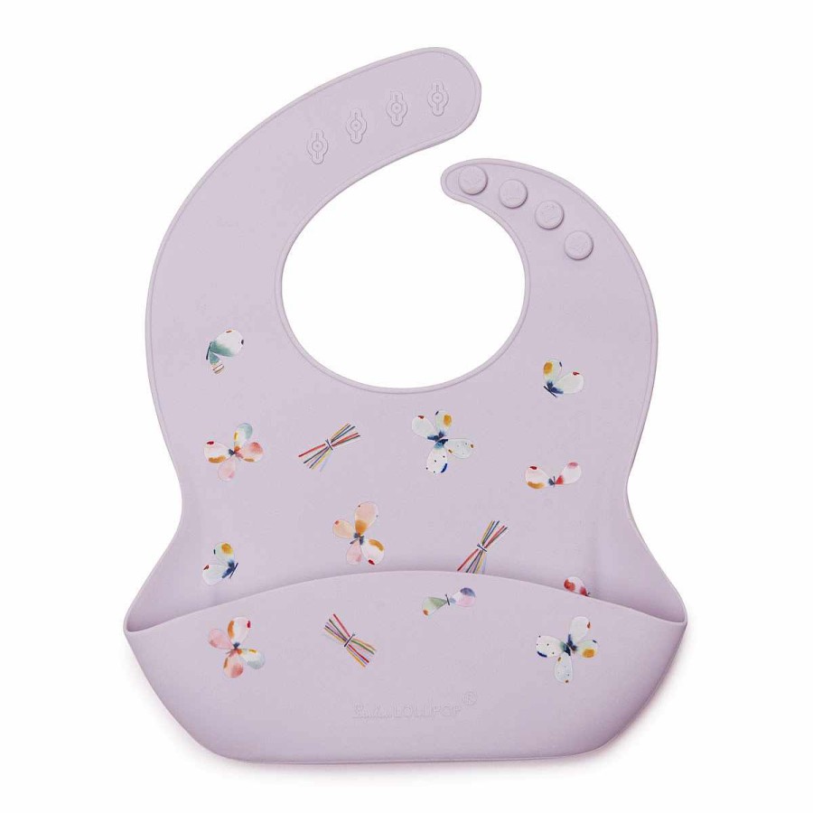 Feeding LouLou Lollipop Catch Bibs | Patterned Silicone Bib