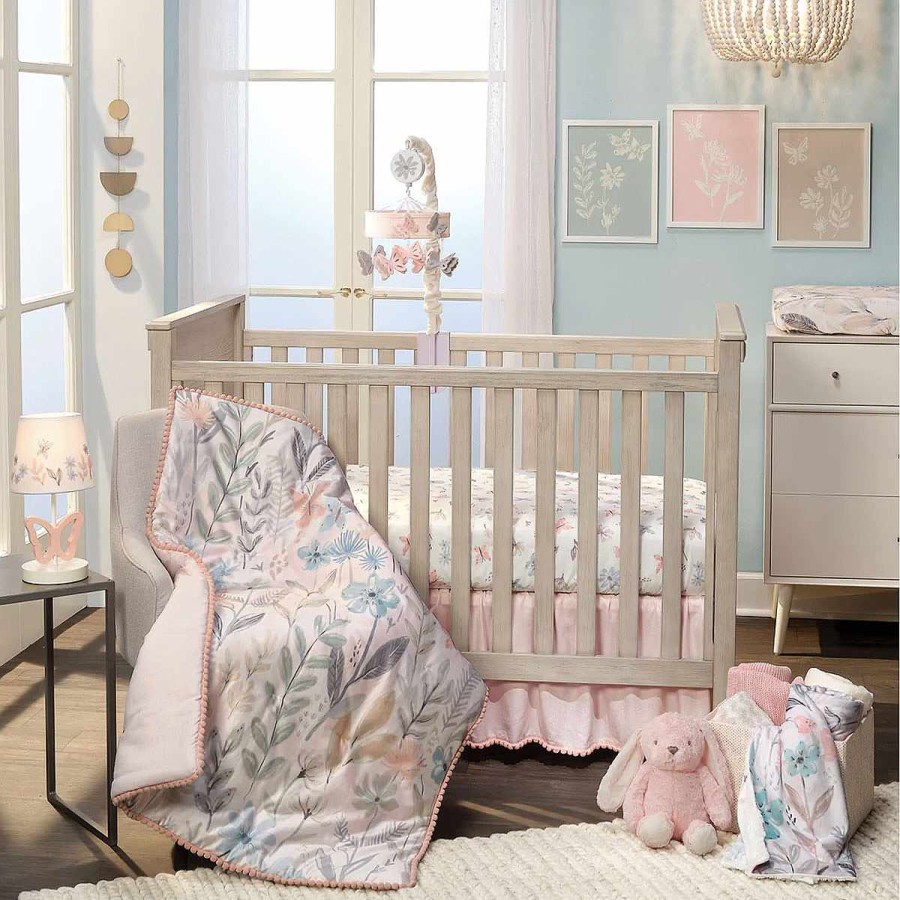 Bedding + Decor Lambs & Ivy Crib Bedding Sets | Baby Blooms 3 Pc Crib Set