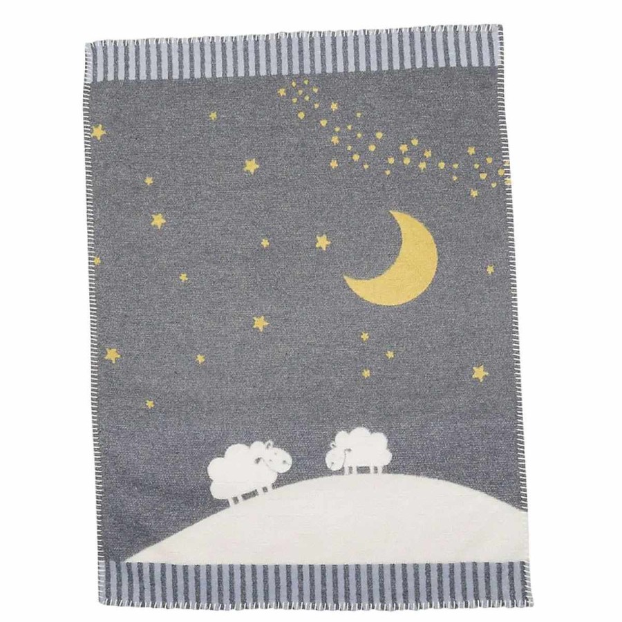 Bedding + Decor David Fussenegger Baby Blankets | Finn Moon Over Sheep Grey