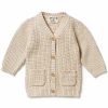 Apparel + Shoes Wilson + Frenchy Sweaters + Jackets | Knitted Button Cardigan Oatmeal Melange