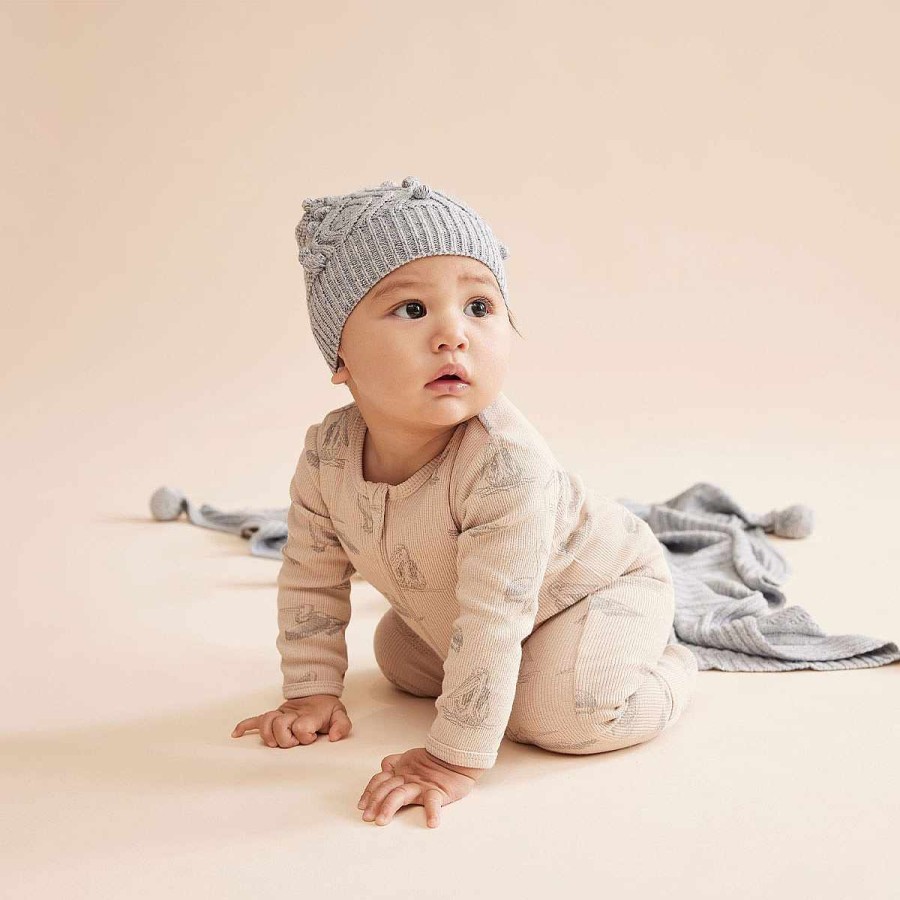 Apparel + Shoes Wilson + Frenchy Onesies + Sleepers | Organic Rib Zipsuit With Feet