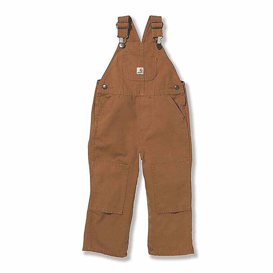 Apparel + Shoes Carhartt Pants + Leggings | Kids Canvas Bib Overall Brown