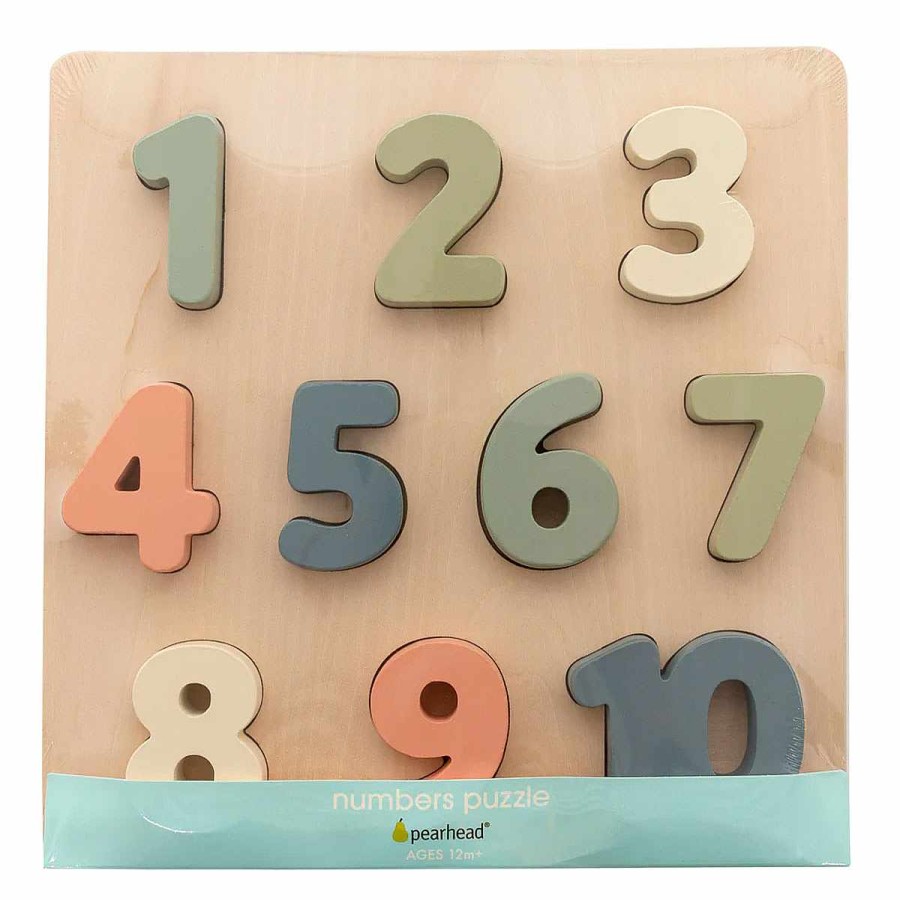 Toys + Gifts Pearhead Wood Puzzles + Games | Wooden Number Puzzle