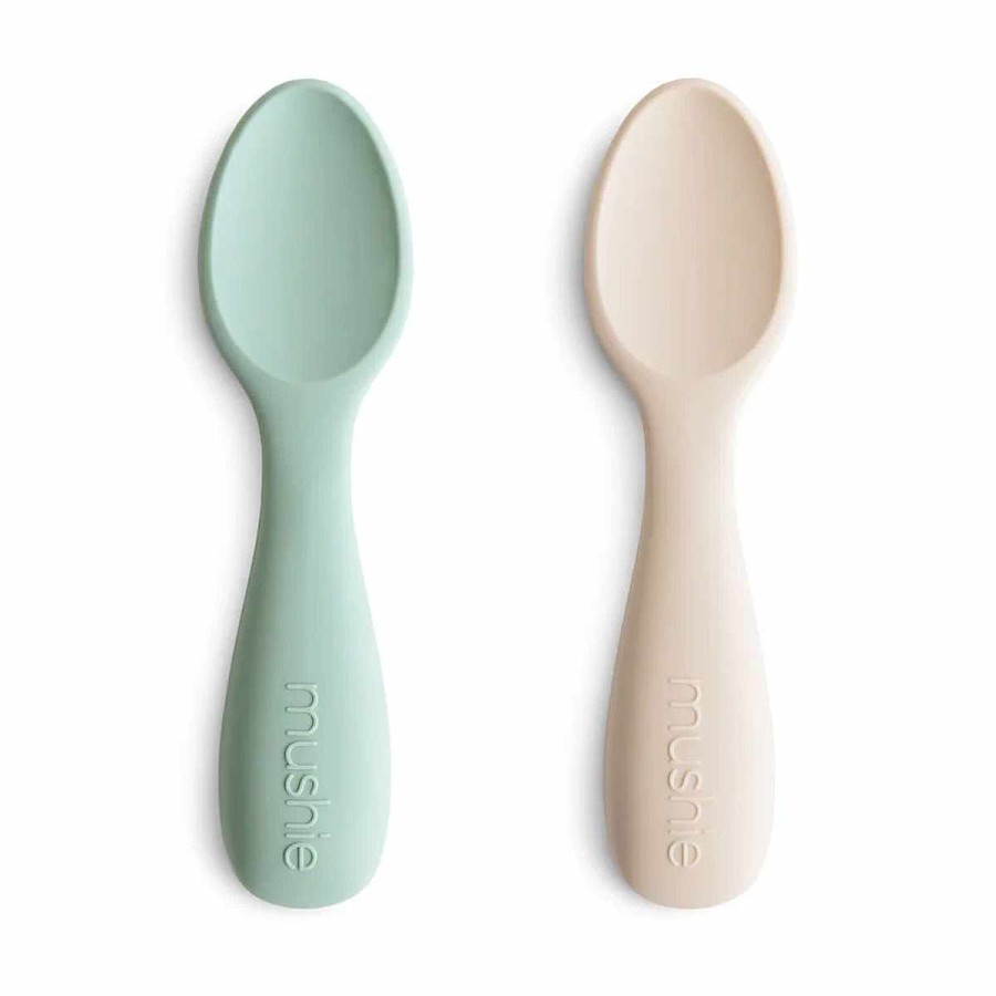 Feeding Mushie Utensils | Silicone Toddler Starter Spoons