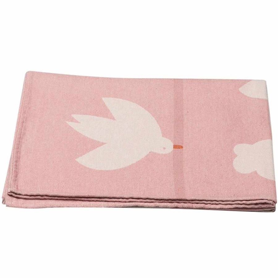 Bedding + Decor David Fussenegger Baby Blankets | Lima Doves Allover Rose