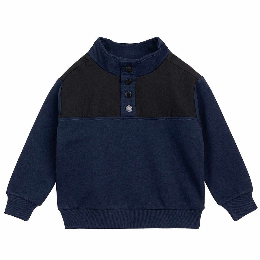 Apparel + Shoes miles the label. Sweaters + Jackets | Half Button Sweatshirt Navy