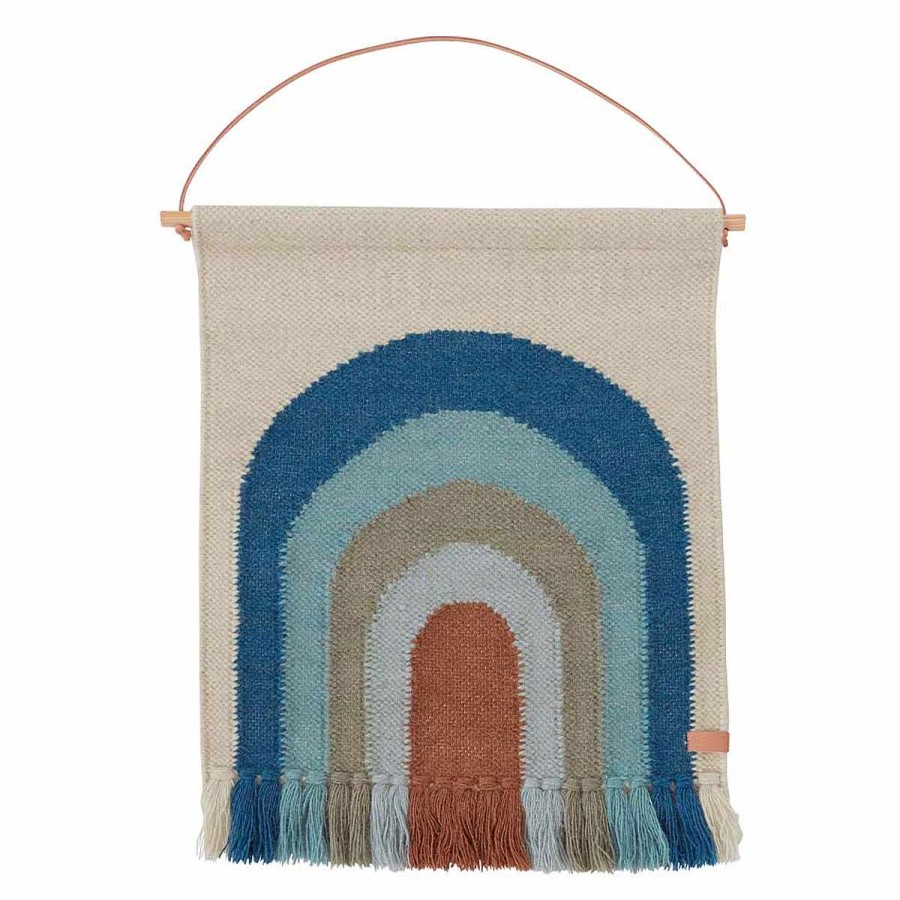 Bedding + Decor OYOY | Follow The Rainbow Mini Wall Rug Pale Blue