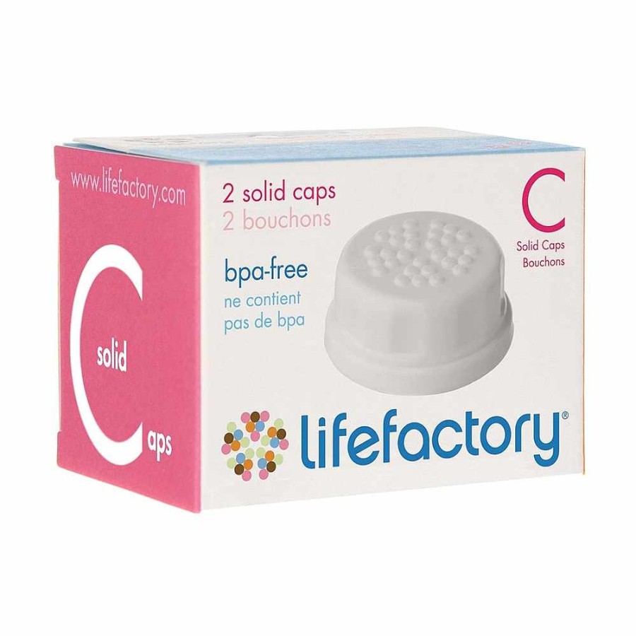 Feeding Lifefactory Breastmilk Storage Systems | Solid White Caps