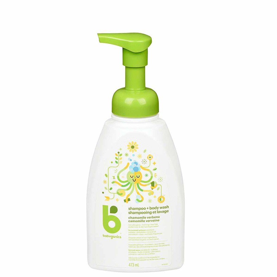 Bathing Babyganics Infant Body Wash | Foam Shampoo & Body Wash Fragrance Free