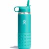 Feeding Hydro Flask Water Bottles | Kids Wide Mouth Straw Lid & Boot