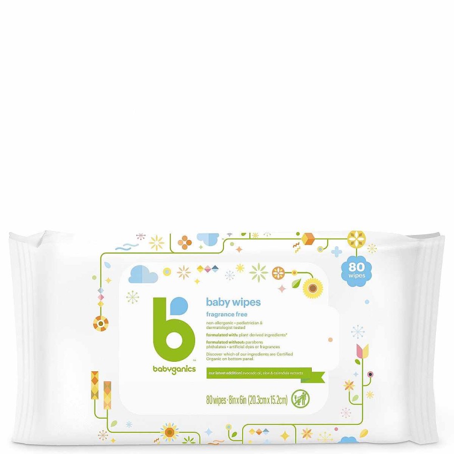 Bathing Babyganics Wellness Balms + Wipes | Baby Wipes Fragrance Free