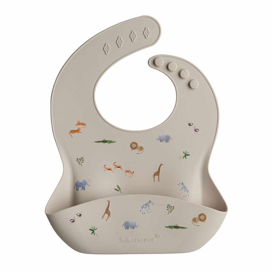 Feeding LouLou Lollipop Catch Bibs | Patterned Silicone Bib