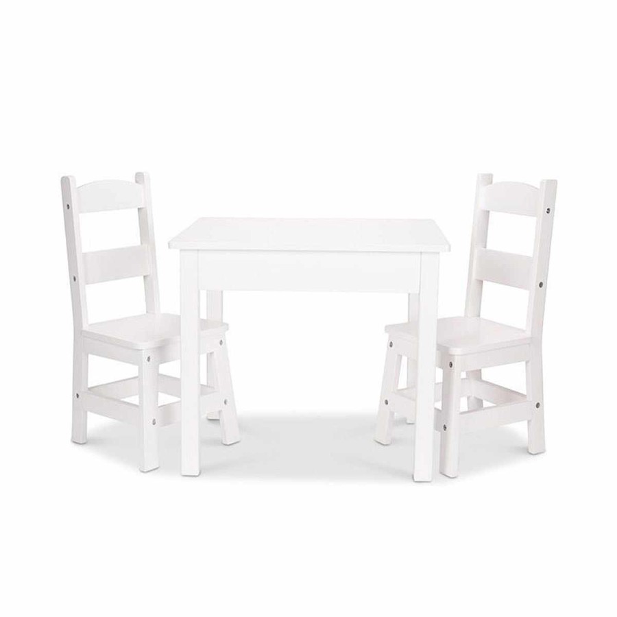 Furniture Melissa & Doug Tables + Chairs | Wooden Table & Chair Set