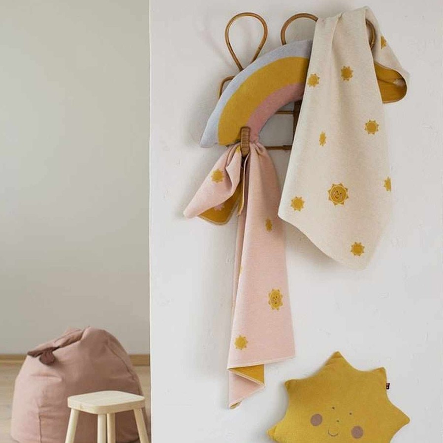 Bedding + Decor David Fussenegger Baby Blankets | Juwel W/ Embroidery Suns Allover Tan