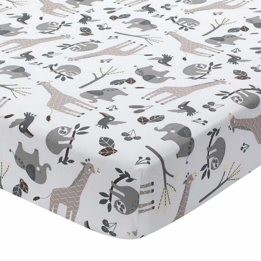 Bedding + Decor Lambs & Ivy Crib Sheets | Baby Jungle Crib Sheet