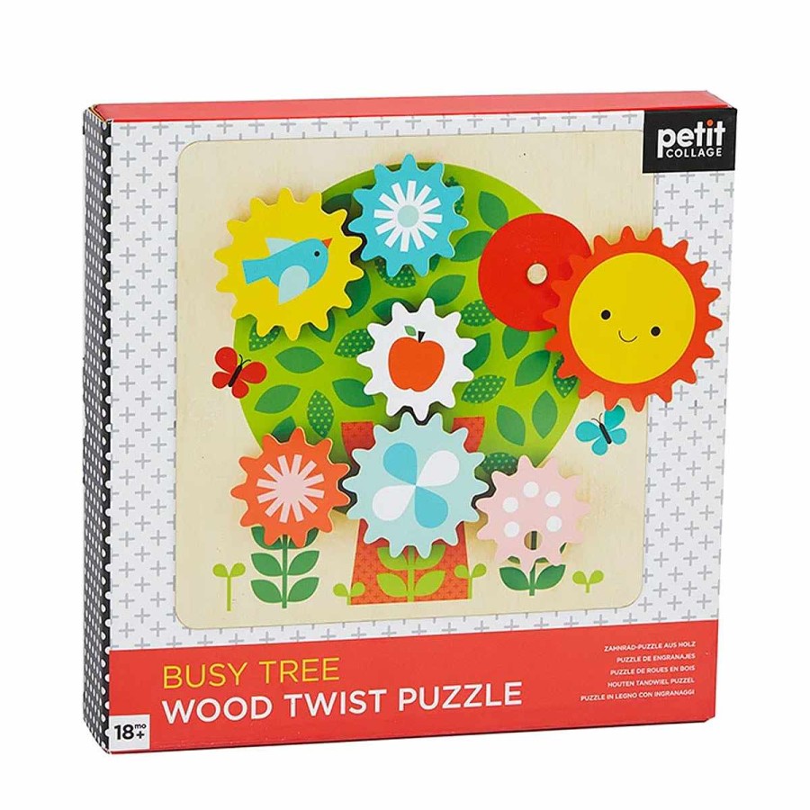 Toys + Gifts Petit Collage Kids Puzzles | Wooden Twist Puzzle