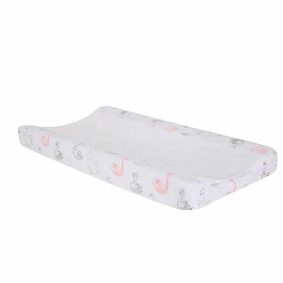 Bedding + Decor Lambs & Ivy Changing Pad Covers | Swan Princess Changing Pad Cover