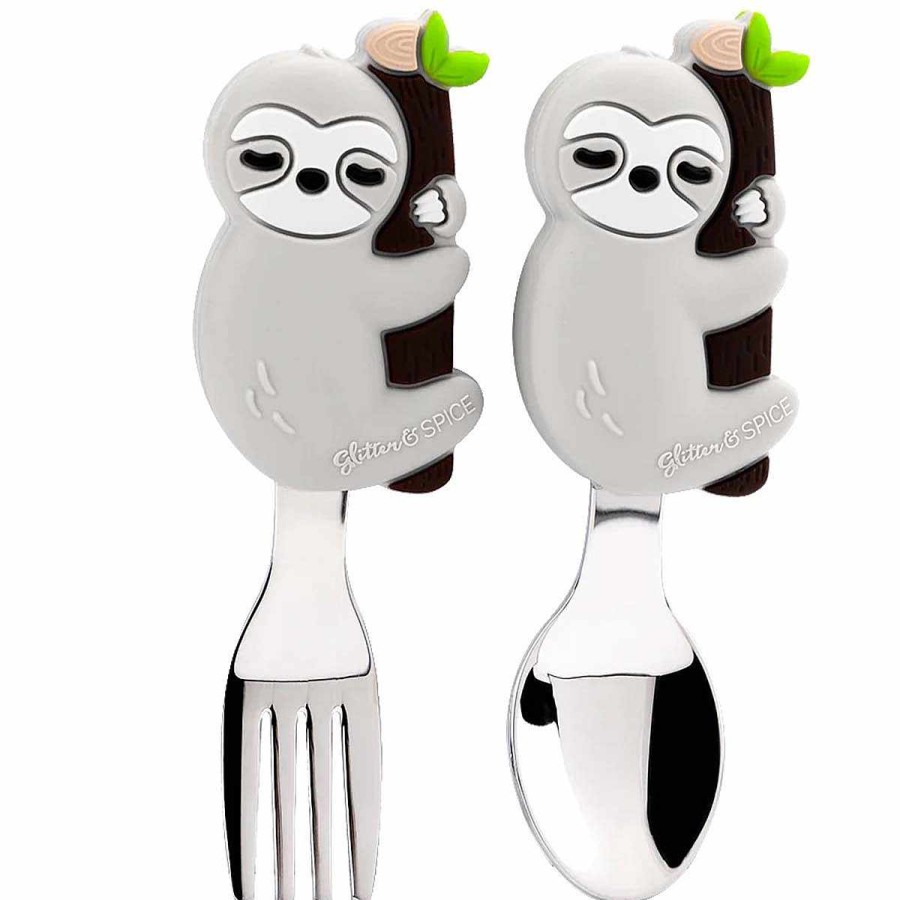 Feeding Glitter & Spice Utensils | Fork & Spoon Set