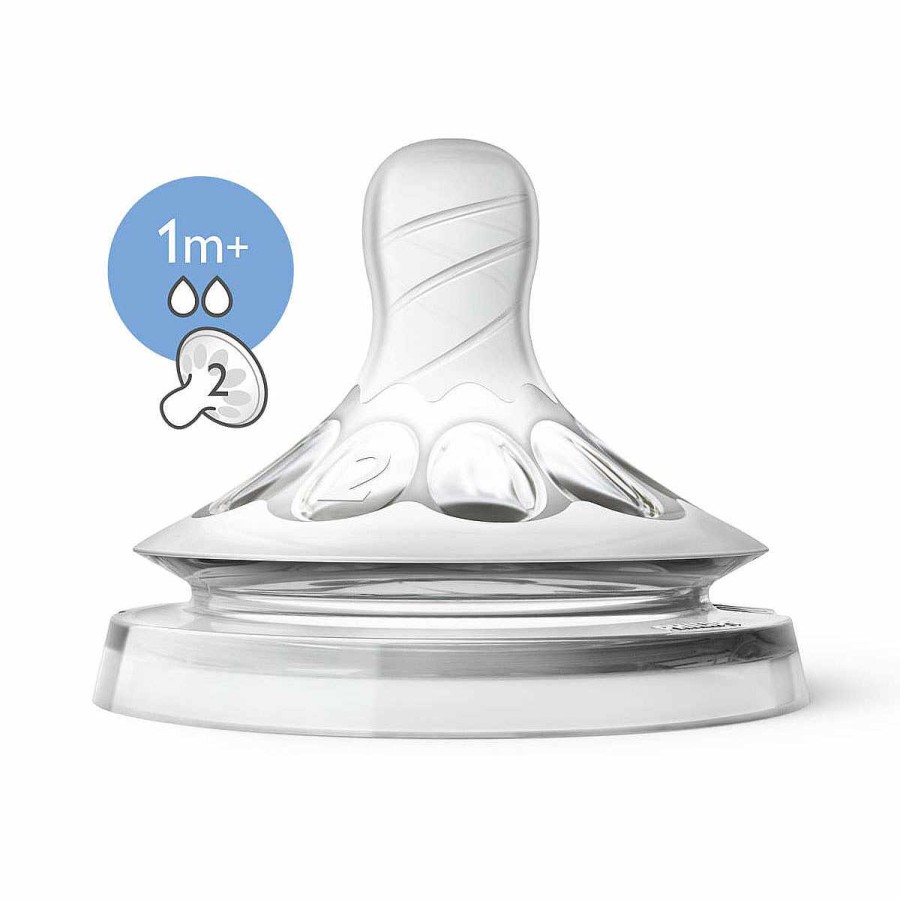 Feeding Philips Avent Nipples + Accessories | Natural Slow Flow Nipple - 1M+