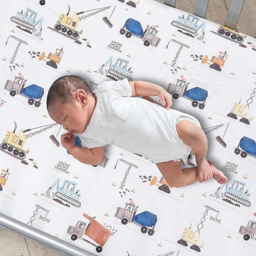 Bedding + Decor Lambs & Ivy Crib Sheets | Construction Zone Crib Sheet